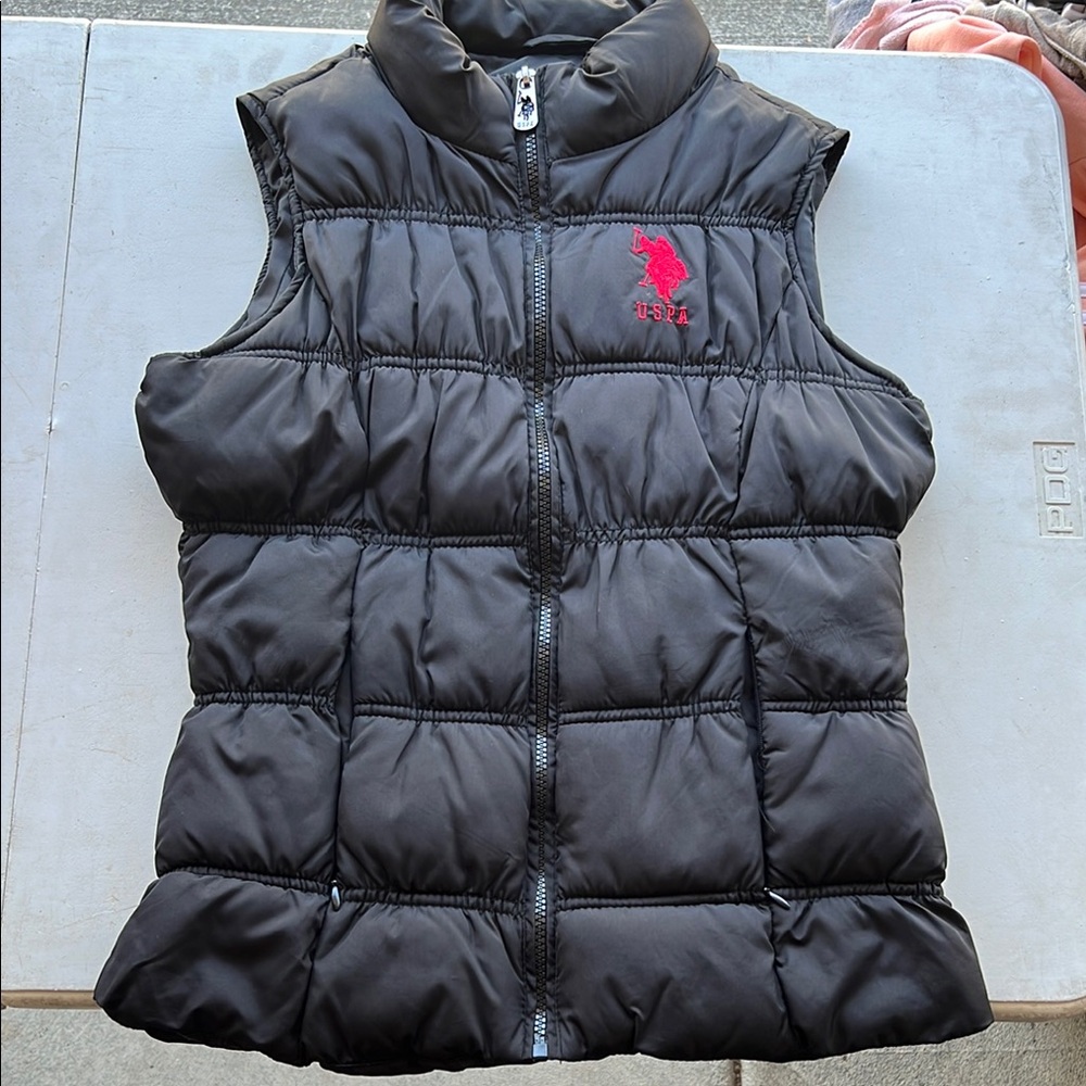 U.S. Polo Assn. Black Quilted Puffer Vest